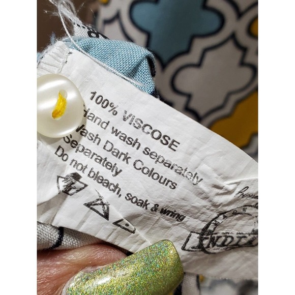 Ateesa Women's Multicolor Viscose Collared Half Sleeve Knee Length Dress Size XS - Picture 10 of 13